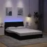 Gulta Bez Matrača, Melns, 140X200 Cm, Audums Vidaxl