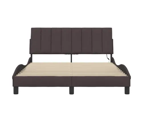 Voodiraam Ilma Madratsita Hanko, Tumepruun, 140 X 200 cm Kangas