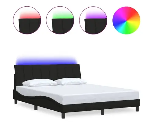 Voodiraam Ilma Madratsita Hanko, Must, 160X200 cm Kangas