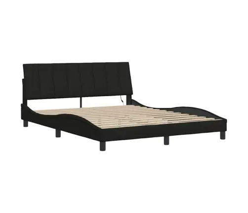 Voodiraam Ilma Madratsita Hanko, Must, 160X200 cm Kangas