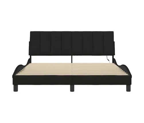 Voodiraam Ilma Madratsita Hanko, Must, 160X200 cm Kangas