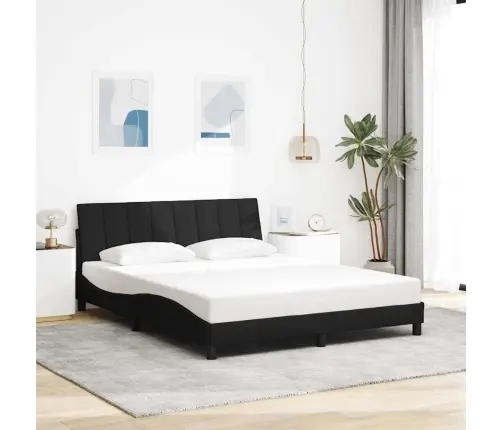 Voodiraam Ilma Madratsita Hanko, Must, 160X200 cm Kangas