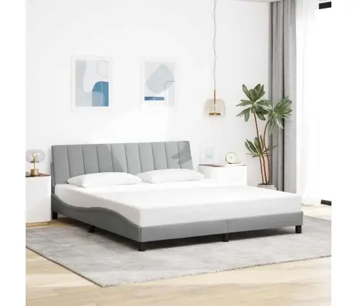 Voodiraam Ilma Madratsita Hanko, Helehall, 180X200 cm Kangas