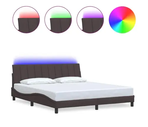 Voodiraam Ilma Madratsita Hanko, Tumepruun, 180X200 cm Kangas