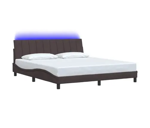 Voodiraam Ilma Madratsita Hanko, Tumepruun, 180X200 cm Kangas