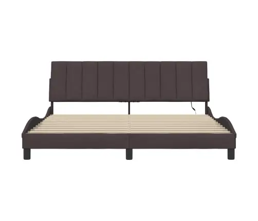 Voodiraam Ilma Madratsita Hanko, Tumepruun, 180X200 cm Kangas