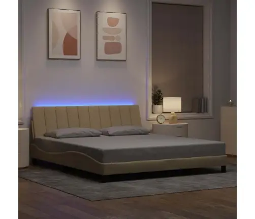 Lovos Rėmas Be Čiužinio, Hanko, Kreminės Spalvos, 180X200cm Audinys