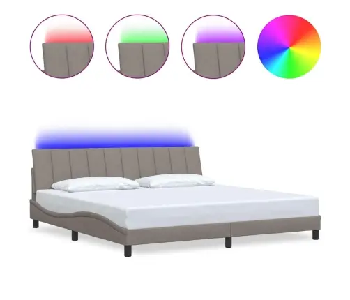 Voodiraam Ilma Madratsita Hanko, Hallikaspruun, 200 X 200 cm Kangas