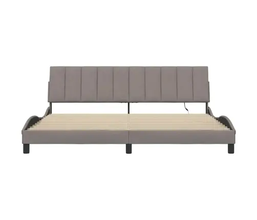 Voodiraam Ilma Madratsita Hanko, Hallikaspruun, 200 X 200 cm Kangas