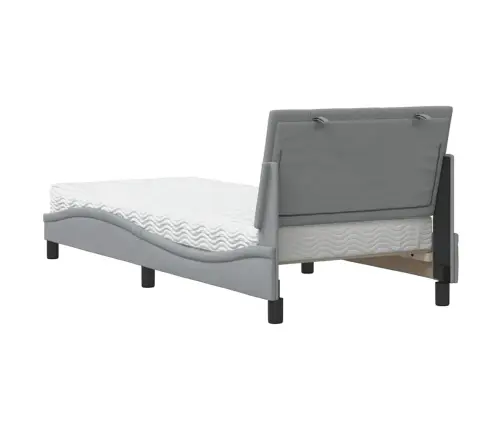 Voodi Madratsiga Hanko, Helehall, 80 X 200 cm Kangas