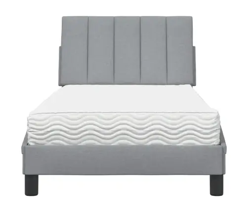 Voodi Madratsiga Hanko, Helehall, 90 X 190 cm Kangas