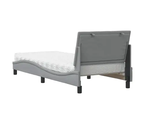 Voodi Madratsiga Hanko, Helehall, 90 X 190 cm Kangas