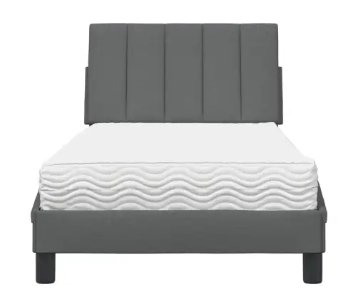 Gultas Rāmis Ar Matraci, Tumši Pelēks, 90X190 Cm, Audums Vidaxl