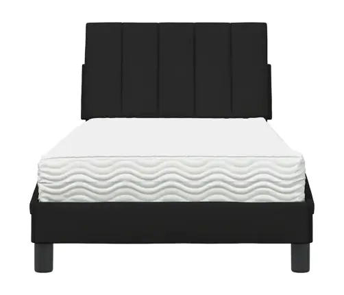 Gultas Rāmis Ar Matraci, Melns, 90X190 Cm, Audums Vidaxl