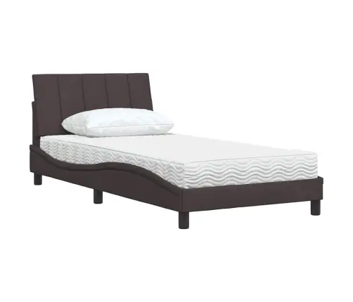 Voodi Madratsiga Hanko, Tumepruun, 100 X 200 cm Kangas