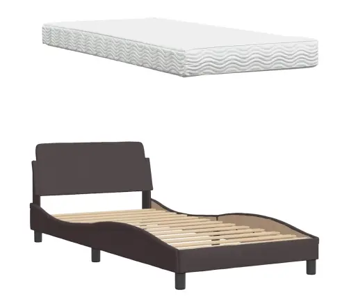 Voodi Madratsiga Hanko, Tumepruun, 100 X 200 cm Kangas