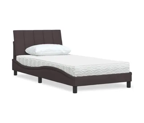 Voodi Madratsiga Hanko, Tumepruun, 100 X 200 cm Kangas