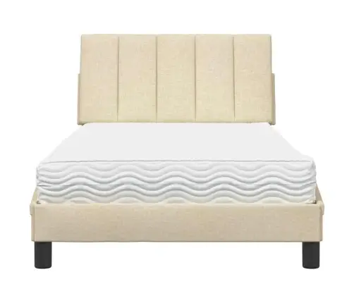 Lova Su Čiužiniu, Hanko, Kreminės Spalvos, 100X200cm Audinys