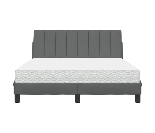 Gulta Ar Matraci, Hanko, Tumši Pelēka Audums, 120X200 Cm Vidaxl