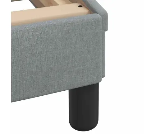 Gulta Ar Matraci, Gaiši Pelēka Audums, 140X200 Cm Vidaxl