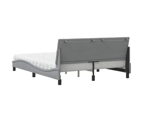 Voodi Madratsiga Hanko, Helehall, 160X200 cm Kangas