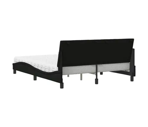 Gulta Ar Matraci, Melns, 160X200 Cm, Audums Vidaxl Gulta Ar Matraci, Melns, 160X200 Cm, Audums Vidaxl