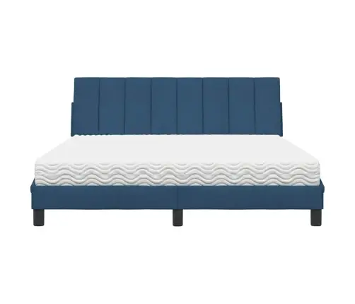 Gulta Ar Matraci, Zils, 160X200 Cm, Audums Vidaxl