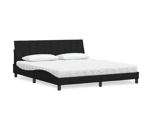 Voodi Madratsiga Hanko, Must, 180X200 cm Kangas