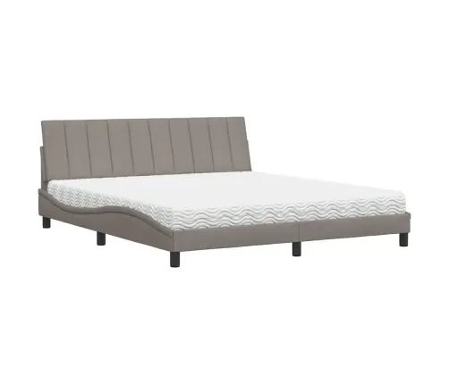 Gulta Ar Matraci, Hanko, Pelēkbrūns, 180X200 Cm, Audums Vidaxl