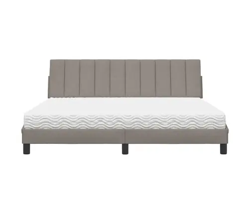 Gulta Ar Matraci, Hanko, Pelēkbrūns, 180X200 Cm, Audums Vidaxl