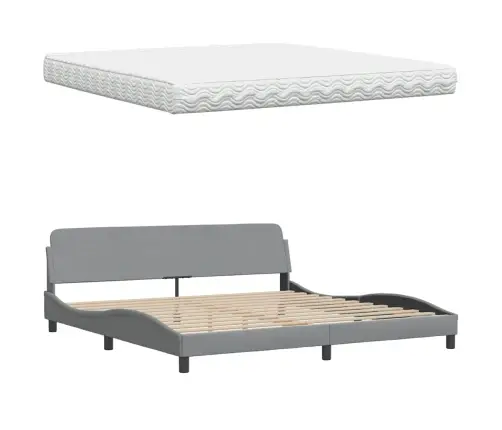 Voodi Madratsiga Hanko, Helehall, 200 X 200 cm Kangas