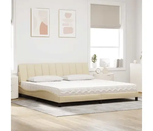 Lova Su Čiužiniu, Hanko, Kreminės Spalvos, 200X200cm Audinys