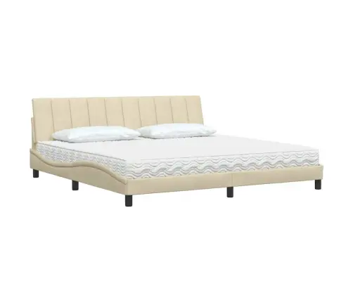 Lova Su Čiužiniu, Hanko, Kreminės Spalvos, 200X200cm Audinys