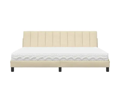 Lova Su Čiužiniu, Hanko, Kreminės Spalvos, 200X200cm Audinys