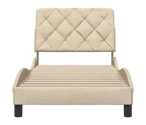 Gultas Rāmis Bez Matrača Krēma 80X200 Cm Auduma Vidaxl