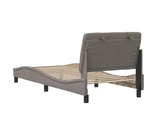 Gultas Rāmis Bez Matrača, Pelēkbrūns, 90X190Cm Audums Vidaxl