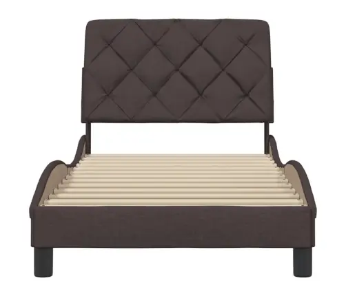 Gultas Rāmis Bez Matrača, Tumši Brūns, 90X200 Cm, Audums Vidaxl