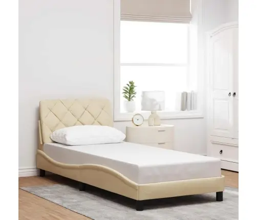 Lovos Rėmas Be Čiužinio, Kreminis, 90X200 cm Audinys