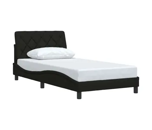 Gultas Rāmis Bez Matrača, Melns, 100X200 Cm, Audums Vidaxl