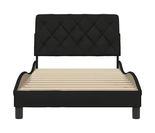 Gultas Rāmis Bez Matrača, Melns, 100X200 Cm, Audums Vidaxl