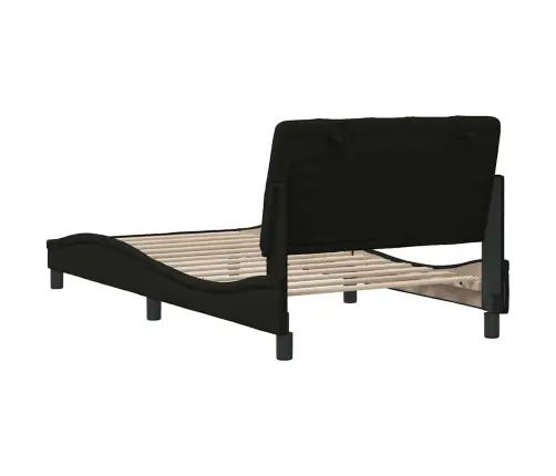 Gultas Rāmis Bez Matrača, Melns, 100X200 Cm, Audums Vidaxl