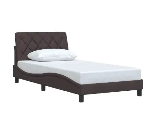 Gultas Rāmis Bez Matrača, Tumši Brūns, 100X200 Cm, Audums Vidaxl