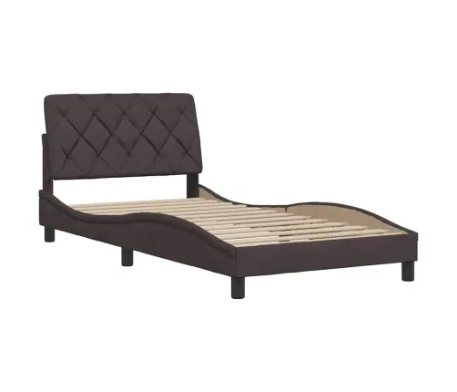 Gultas Rāmis Bez Matrača, Tumši Brūns, 100X200 Cm, Audums Vidaxl