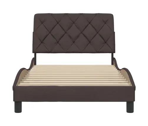 Gultas Rāmis Bez Matrača, Tumši Brūns, 100X200 Cm, Audums Vidaxl