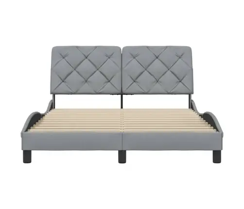 Gultas Rāmis Bez Matrača, Gaiši Pelēks, 120X200 Cm, Audums Vidaxl