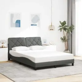 Gultas Rāmis Bez Matrača, Tumši Pelēks, 120X200 Cm, Audums Vidaxl Gultas Rāmis Bez Matrača, Tumši Pelēks, 120X200 Cm, Audums Vidaxl