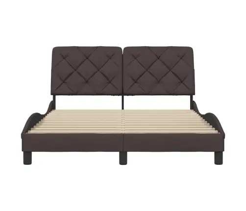 Gultas Rāmis Bez Matrača, Tumši Brūns, 120X200 Cm, Audums Vidaxl