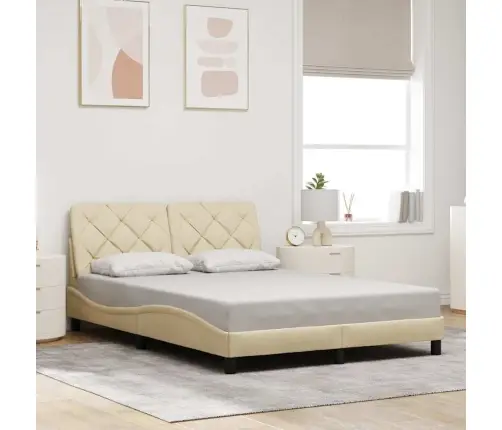 Lovos Rėmas Be Čiužinio, Kreminės Spalvos, 140X190cm Audinys