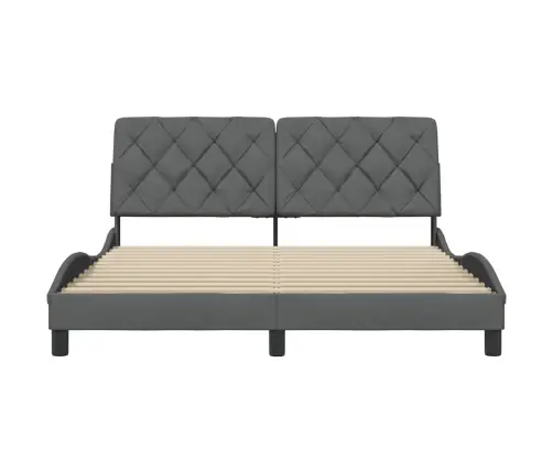 Voodiraam Ilma Madratsita, Tumehall, 160X200 cm Kangas