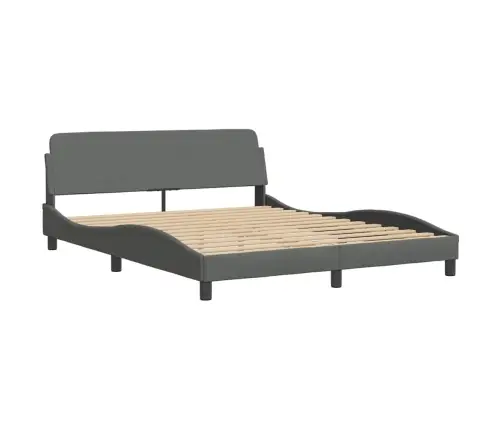 Voodiraam Ilma Madratsita, Tumehall, 160X200 cm Kangas